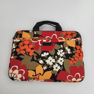 Vera Bradley Laptop Bag Medium Floral‎ Zip Case 15x11 Quilted